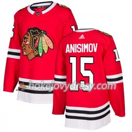 Pánské Hokejový Dres Chicago Blackhawks Artem Anisimov 15 Červená 2017-2018 Adidas Authentic